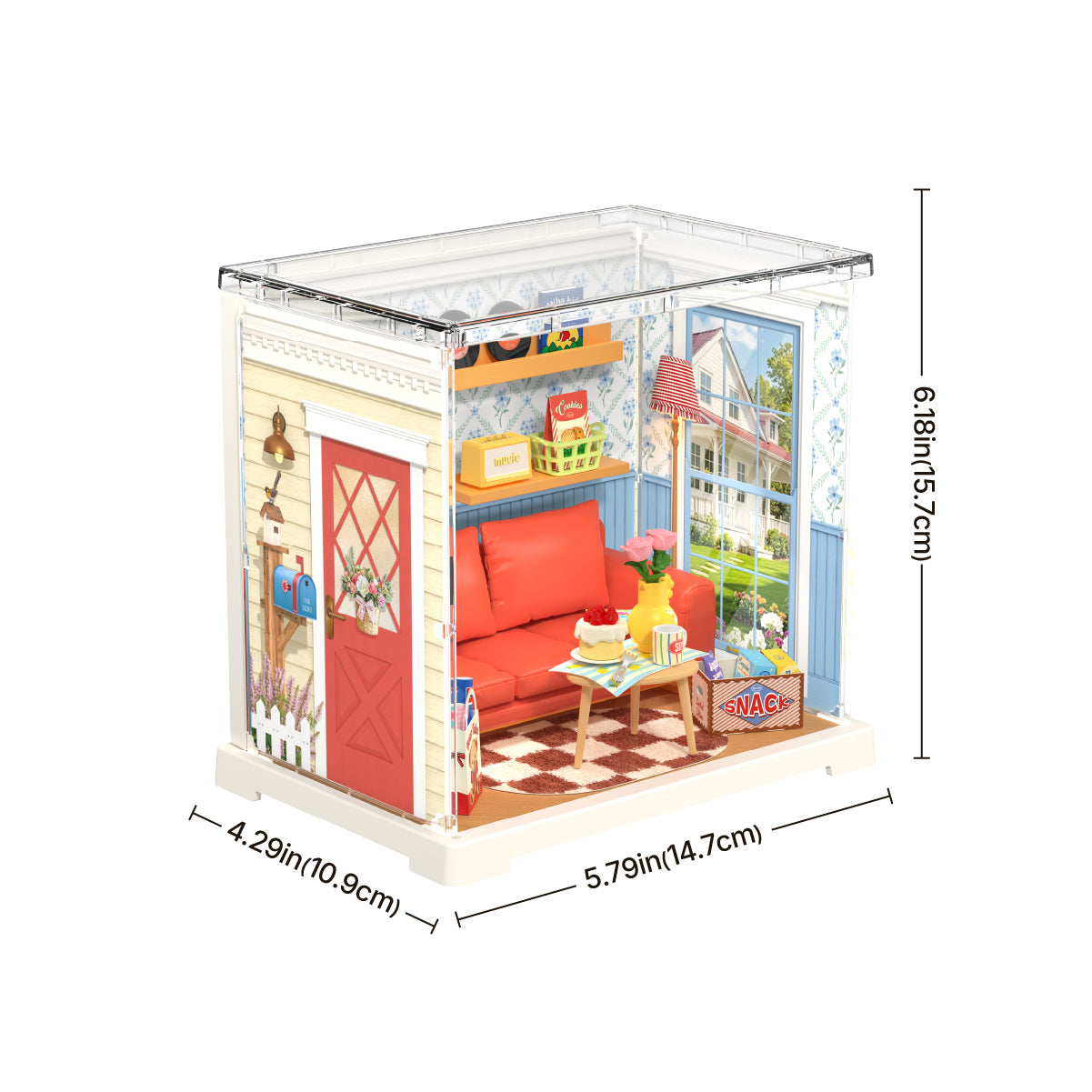 Rolife Country Blue Lounge DIY Miniature House Kit (DWS05)