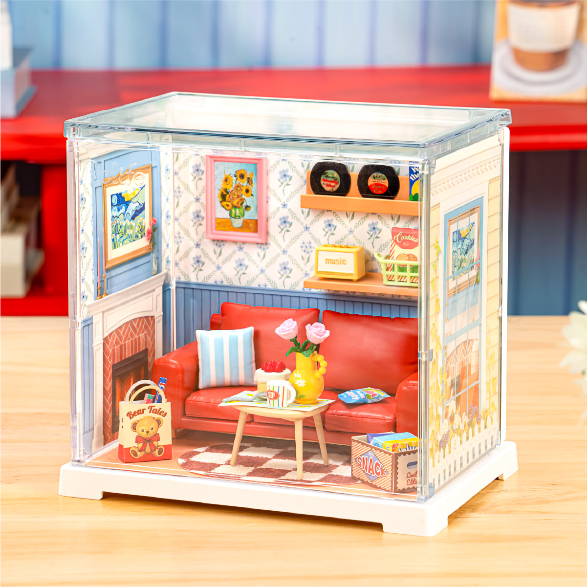 Rolife Country Blue Lounge DIY Miniature House Kit (DWS05)