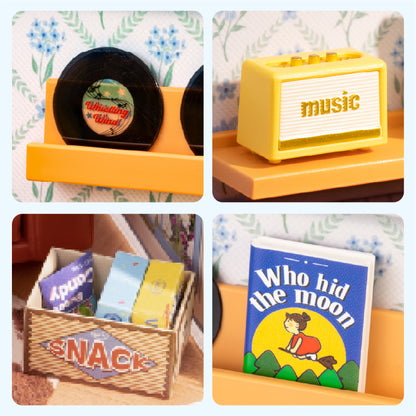 Rolife Country Blue Lounge DIY Miniature House Kit (DWS05)