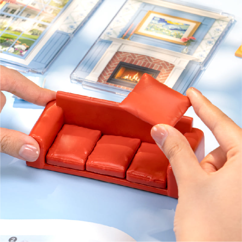 Rolife Country Blue Lounge DIY Miniature House Kit (DWS05)
