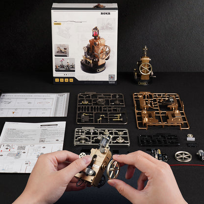 ROKR Morse Telegraph Mechanical 3D Wooden Puzzle Kit (CGM02)
