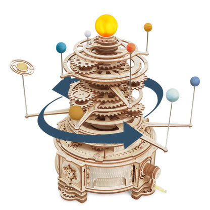 ROKR Mechanical Orrery 3D Wooden Puzzle DIY Model Kit ST001