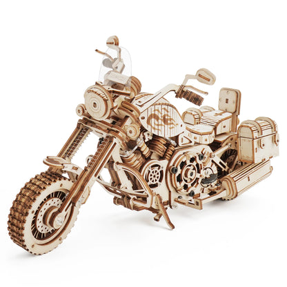 ROKR Cruiser Motorcycle 3D Wooden Puzzle DIY Model Kit LK504