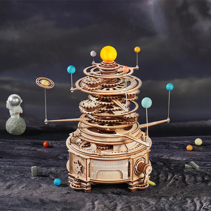 ROKR Mechanical Orrery 3D Wooden Puzzle DIY Model Kit ST001