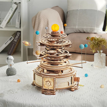 ROKR Mechanical Orrery 3D Wooden Puzzle DIY Model Kit ST001