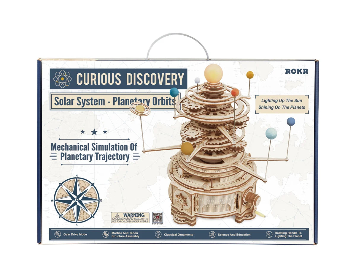 ROKR Mechanical Orrery 3D Wooden Puzzle DIY Model Kit ST001
