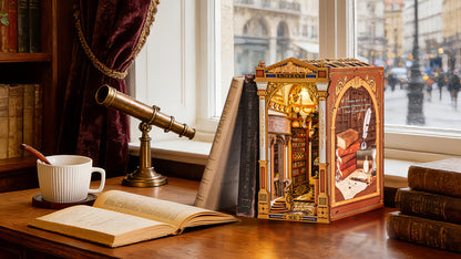 Rolife DIY Book Nook – Library of Wonders Wooden Puzzle Kit (TGB16)