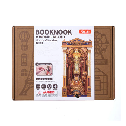 Rolife DIY Book Nook – Library of Wonders Wooden Puzzle Kit (TGB16)
