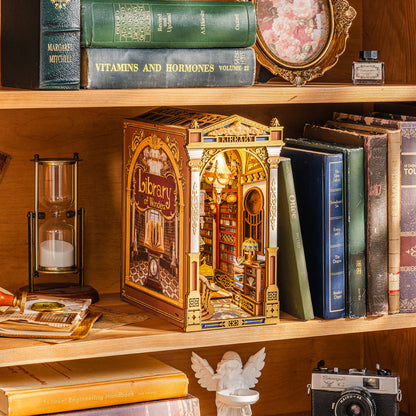 Rolife DIY Book Nook – Library of Wonders Wooden Puzzle Kit (TGB16)