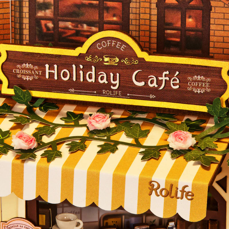 Rolife Holiday Cafe DIY Book Nook Shelf Insert TGB15