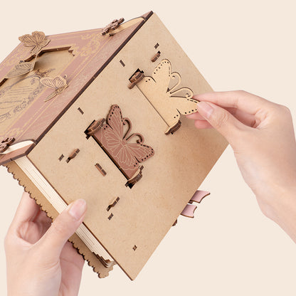 Rowood Wooden Blooming Book DIY Flower Bouquet 3D Puzzle TW04H