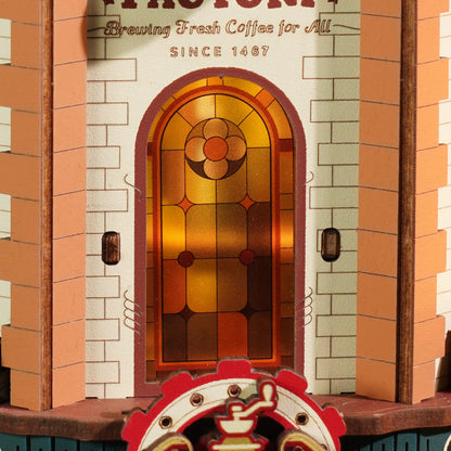 ROKR Dream Coffee Factory Wooden Music Box Mechanical 3D Puzzle EAB02