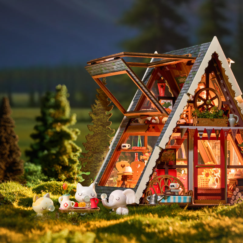 Rolife A-Frame Cabin DIY Miniature House DG181