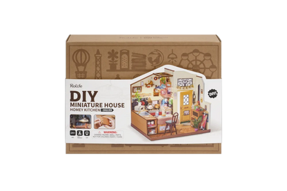 Robotime Rolife Homey Kitchen DIY Miniature House Wooden Model Kit DG159