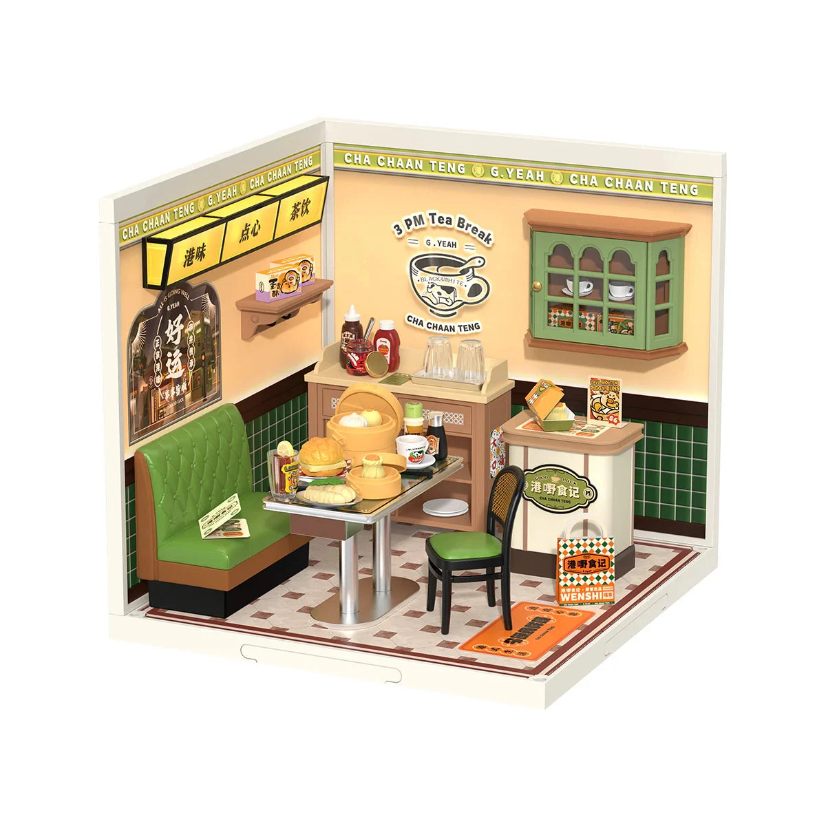 Rolife Hong Kong Bites Cafe Miniature House 3D Puzzle DIY Model Kit DW021 DW022 DW020