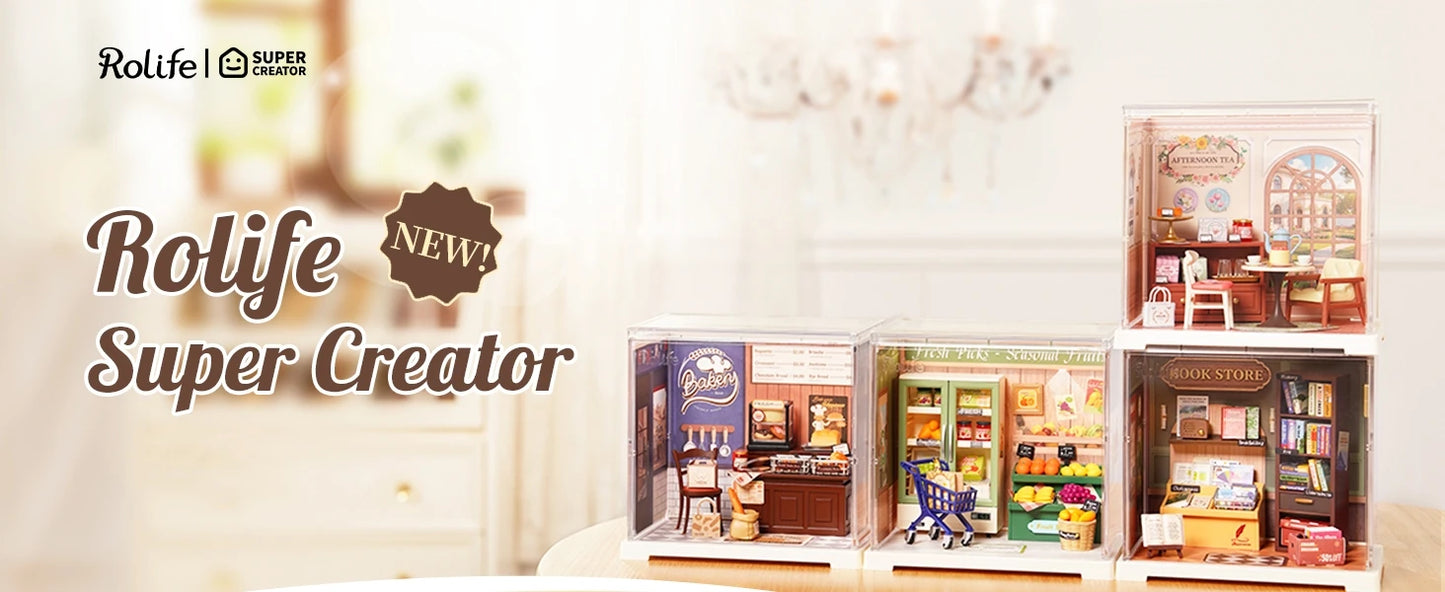 Rolife Super Creator Mini Series Dollhouse 3D Puzzle DIY Miniature House Model Kit