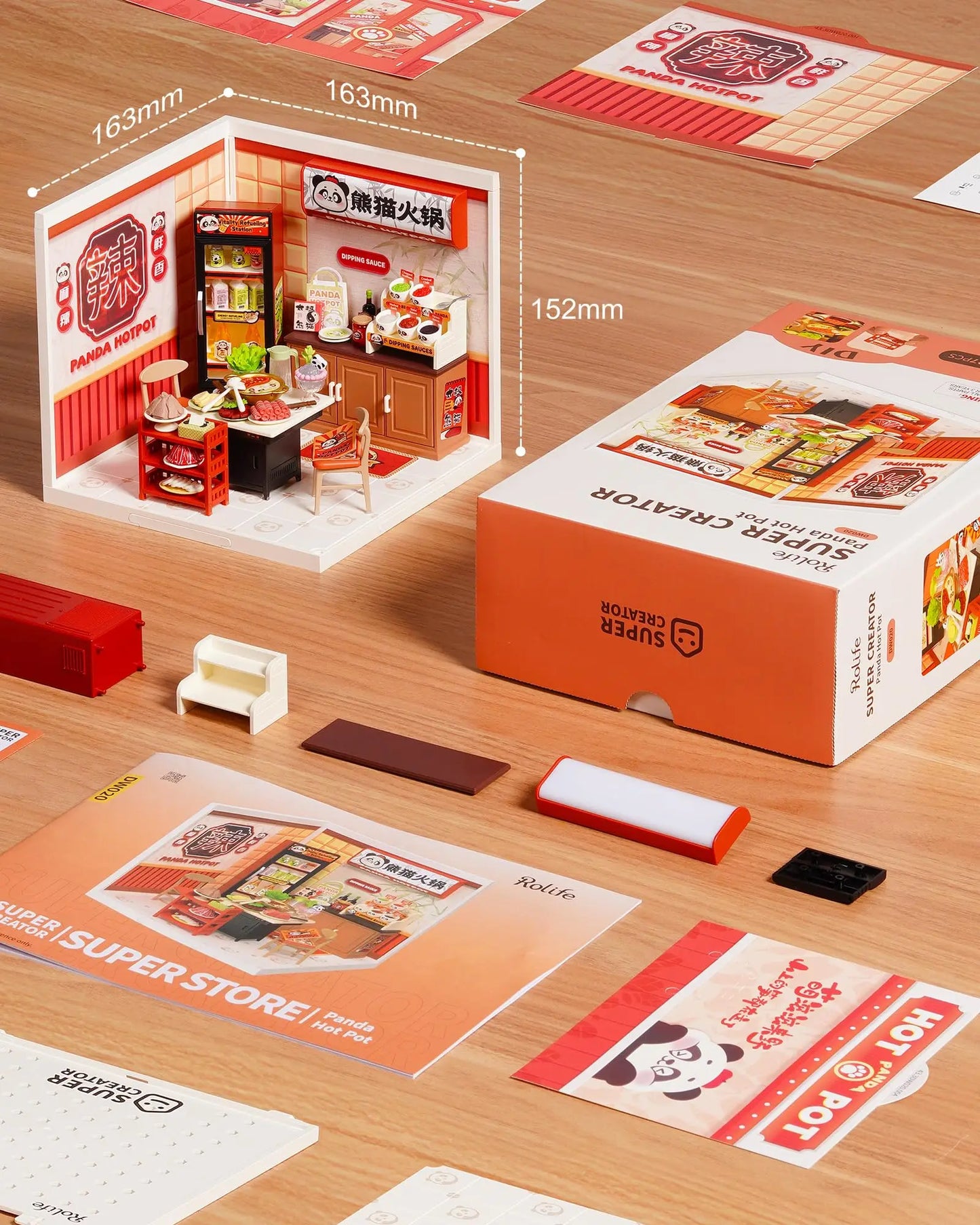 Rolife Hong Kong Bites Cafe Miniature House 3D Puzzle DIY Model Kit DW021 DW022 DW020