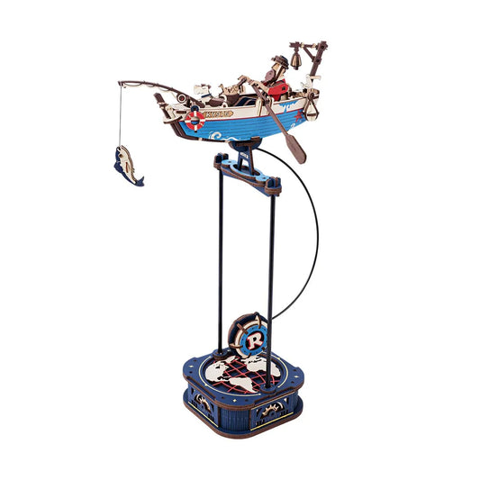 ROKR 3D Puzzle Ocean Fisher DIY Pendulum Toy Gifts Wooden Puzzle DIY Model