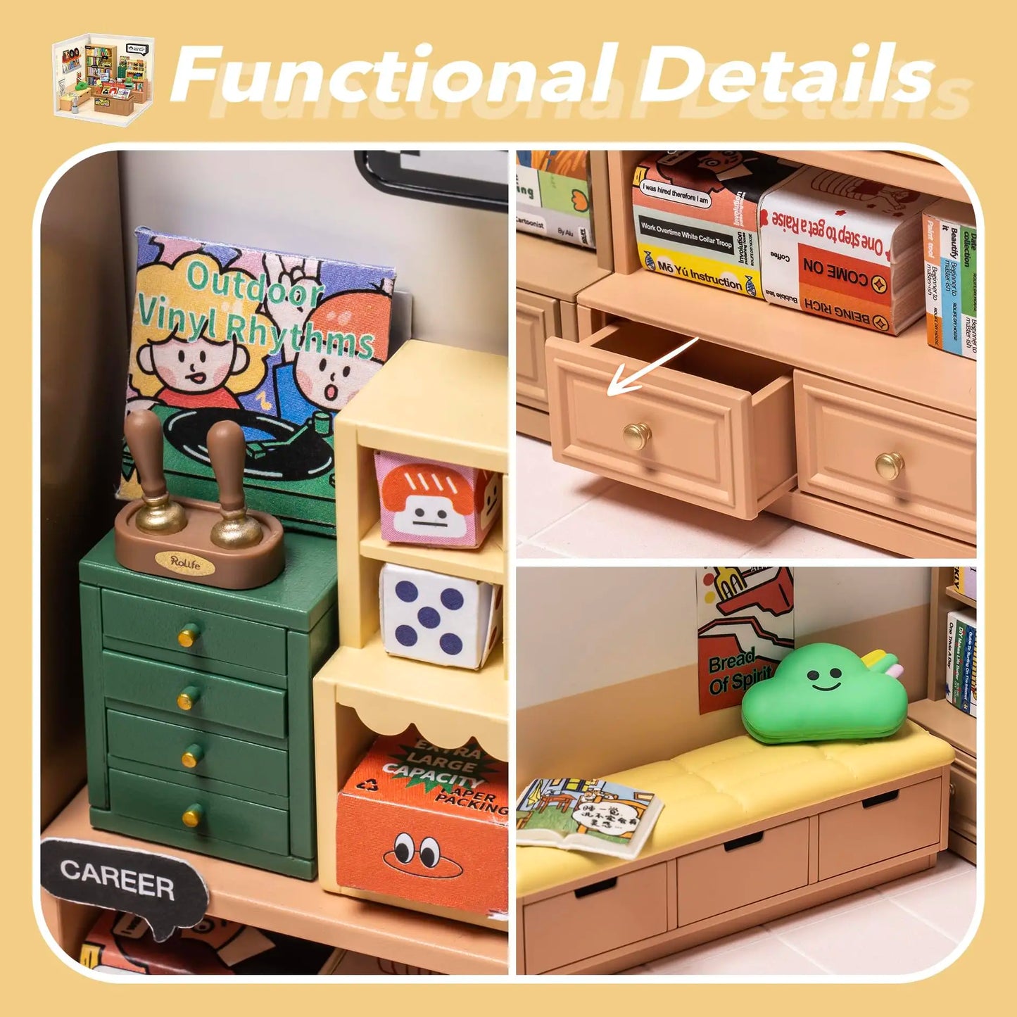 Robotime Rolife Super Creator Series DIY Miniature House Model Kit DW004 DW005B DW006