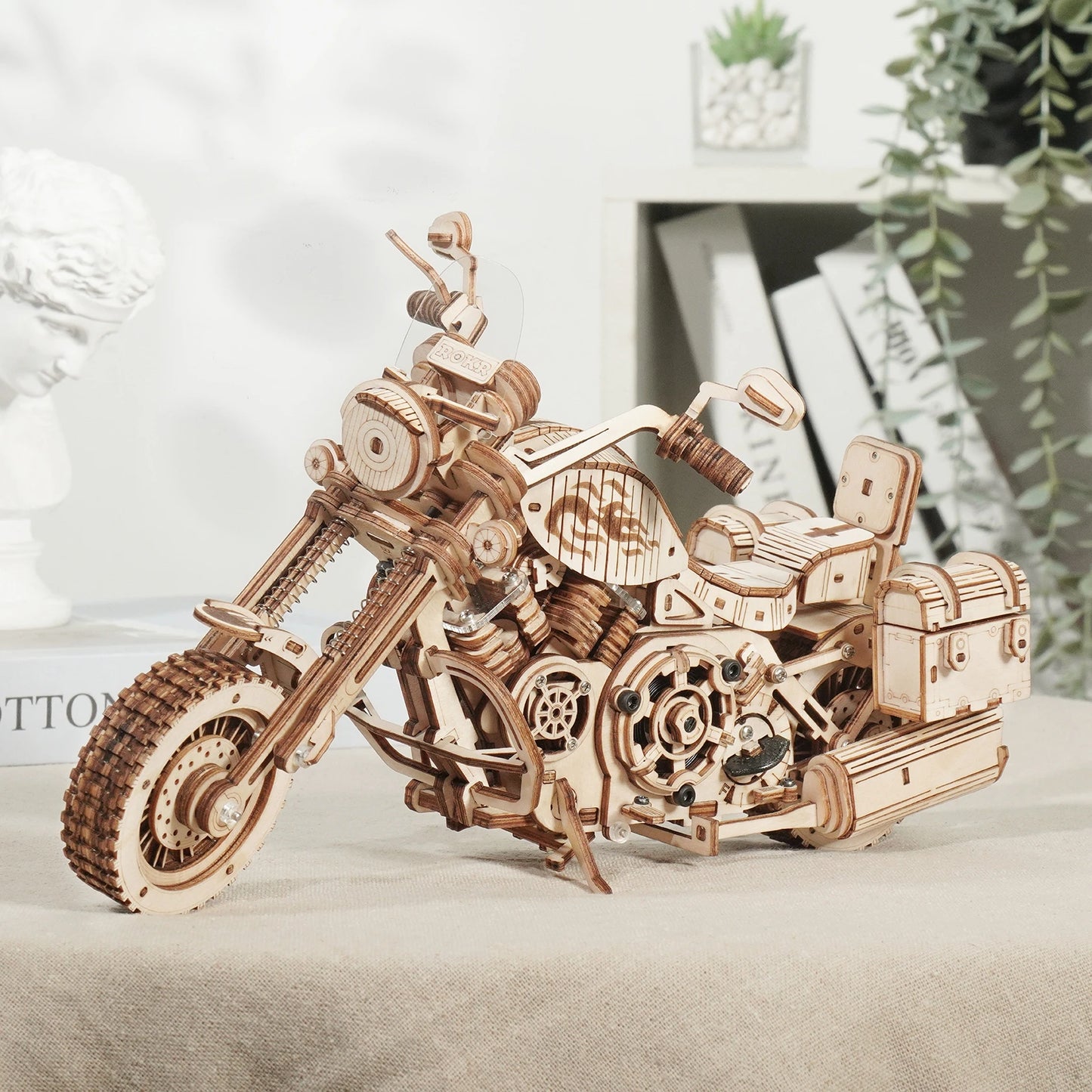 ROKR Cruiser Motorcycle 3D Wooden Puzzle DIY Model Kit LK504