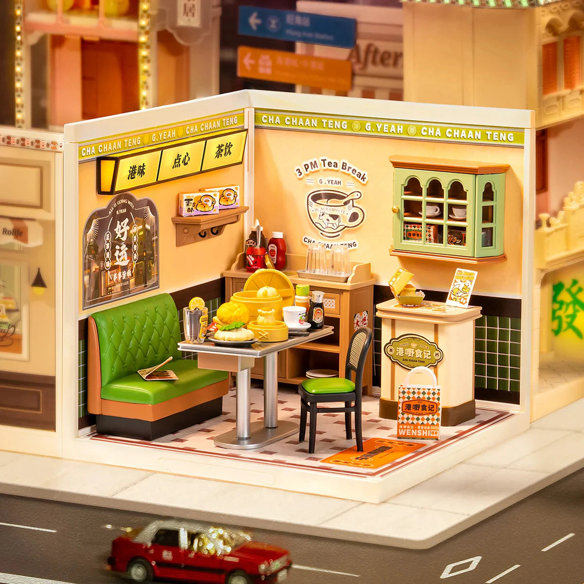 Rolife Hong Kong Bites Cafe Miniature House 3D Puzzle DIY Model Kit DW021 DW022 DW020