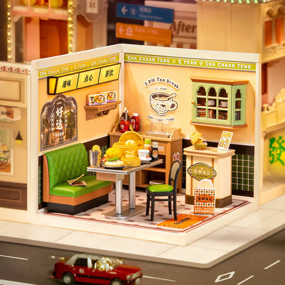 Rolife Hong Kong Bites Cafe Miniature House 3D Puzzle DIY Model Kit DW021 DW022 DW020