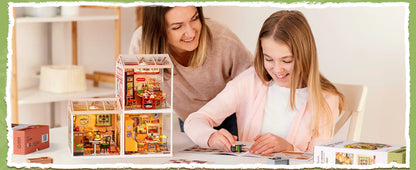 Rolife Hong Kong Bites Cafe Miniature House 3D Puzzle DIY Model Kit DW021 DW022 DW020