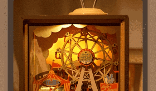 Robotime Rolife Sunset Carnival Series DIY Wooden Puzzle Music Box Model Kit AMT01 AMK81 AMK63