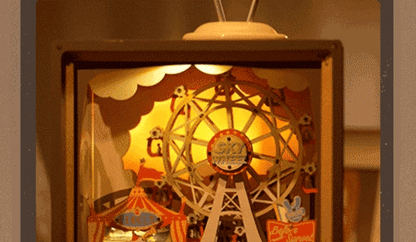 Robotime Rolife Sunset Carnival Series DIY Wooden Puzzle Music Box Model Kit AMT01 AMK81 AMK63
