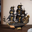 Robotime ROKR 3D Wooden Seahorse Barque Puzzle Kit – Nautical Ship Model for Home Décor & Gift Idea for Teens & Adults