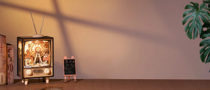 Robotime Rolife Sunset Carnival Series DIY Wooden Puzzle Music Box Model Kit AMT01 AMK81 AMK63