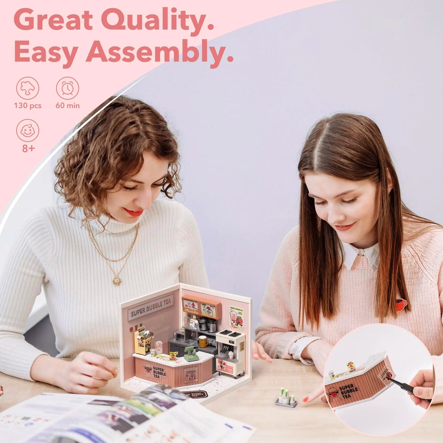 Robotime Rolife Super Creator Series DIY Miniature House Model Kit DW004 DW005B DW006