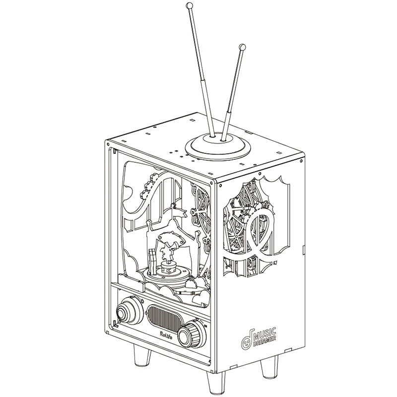 Robotime Rolife Sunset Carnival Series DIY Wooden Puzzle Music Box Model Kit AMT01 AMK81 AMK63
