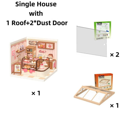 Robotime Rolife Super Creator Series DIY Miniature Dollhouse Model Kit DW019B DW018B DW017B
