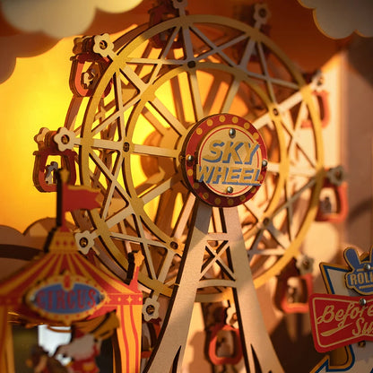 Robotime Rolife Sunset Carnival Series DIY Wooden Puzzle Music Box Model Kit AMT01 AMK81 AMK63