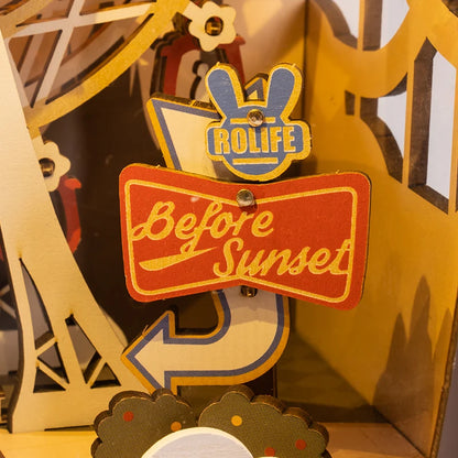 Robotime Rolife Sunset Carnival Series DIY Wooden Puzzle Music Box Model Kit AMT01 AMK81 AMK63