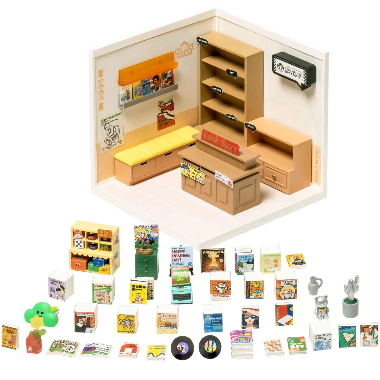Robotime Rolife Super Creator Series DIY Miniature House Model Kit DW004 DW005B DW006