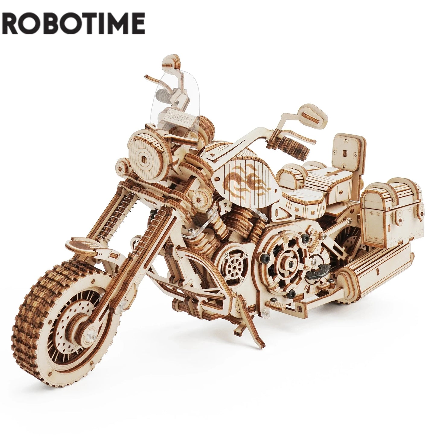 ROKR Cruiser Motorcycle 3D Wooden Puzzle DIY Model Kit LK504