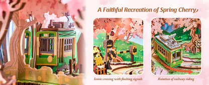 Rolife Sakura Dreamy Tour Wooden Music Box 3D Puzzle DIY Model Kit AMT02