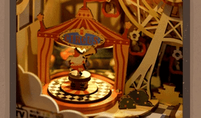 Robotime Rolife Sunset Carnival Series DIY Wooden Puzzle Music Box Model Kit AMT01 AMK81 AMK63
