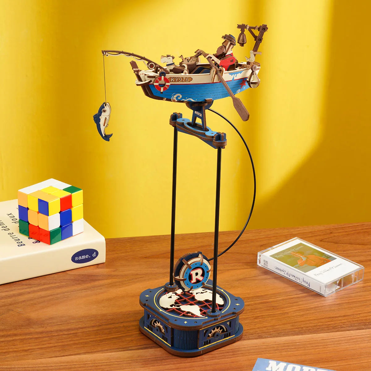 Robotime ROKR Gravity Swing – 3D Wooden Puzzle Kit with Interactive Motion & Ocean-Inspired Designs for Teens & Adult