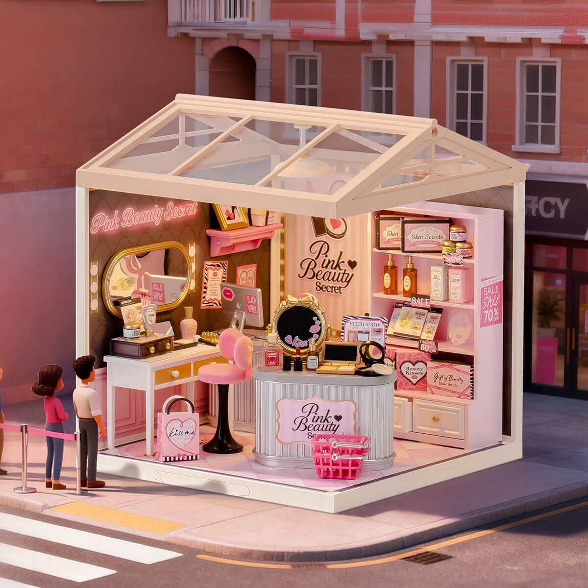 Rolife Pink Beauty Secret DIY Miniature House Kit (DW026)