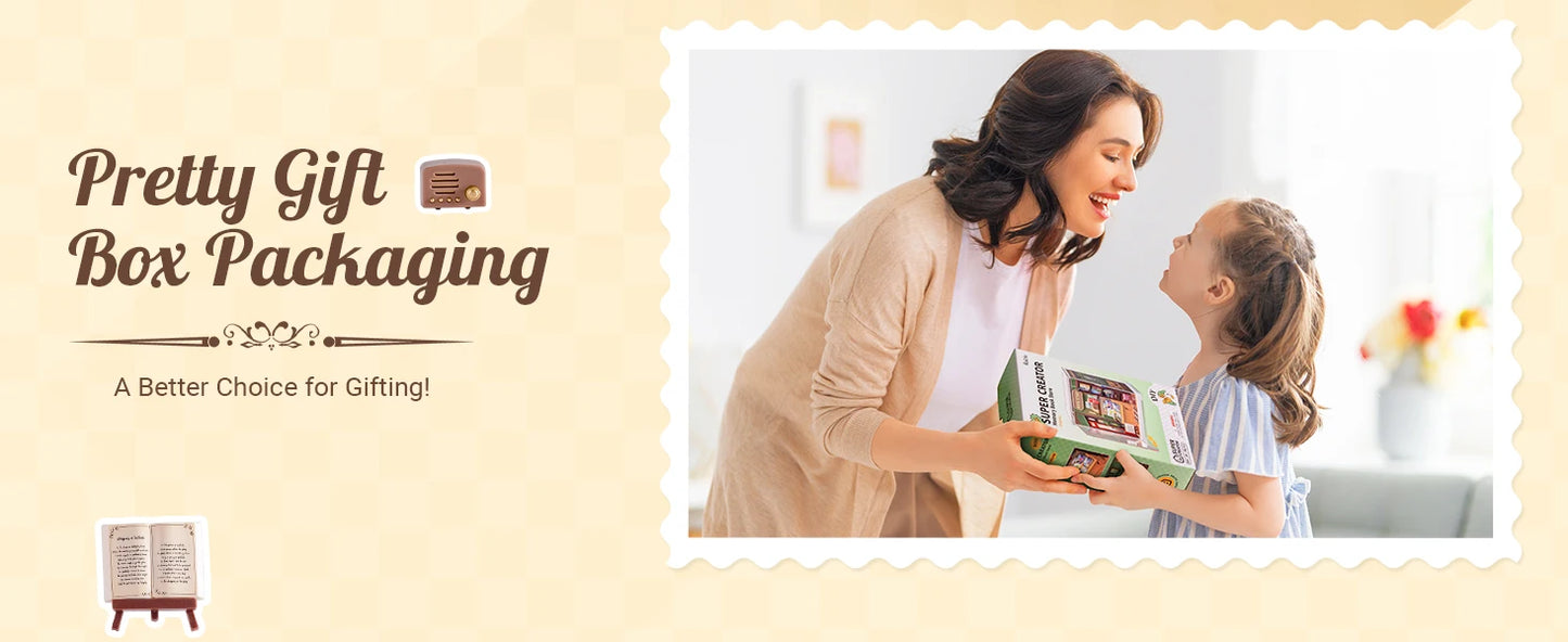 Rolife Super Creator Mini Series Dollhouse 3D Puzzle DIY Miniature House Model Kit