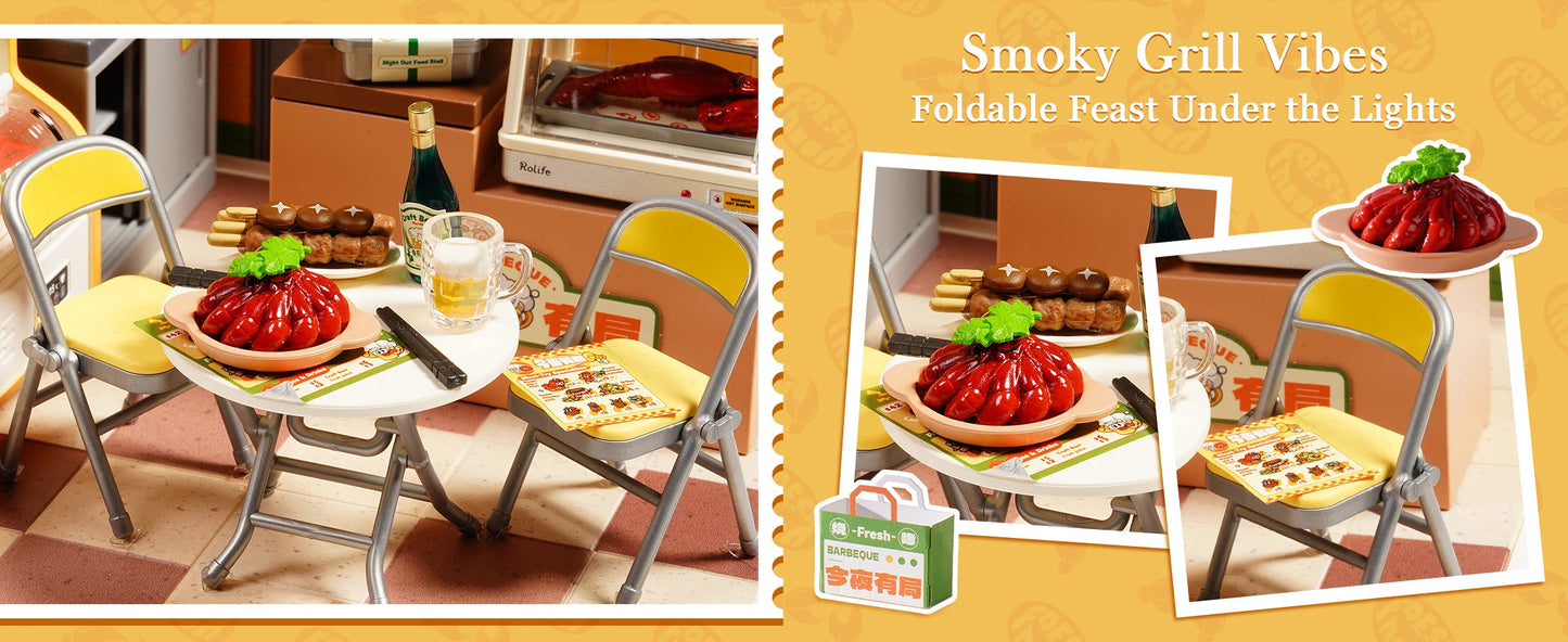 Rolife Hong Kong Bites Cafe Miniature House 3D Puzzle DIY Model Kit DW021 DW022 DW020