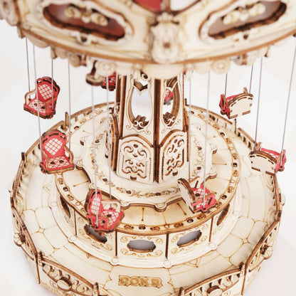 ROKR Swing Ride DIY Wooden Puzzle Music Box Model Kit EA02