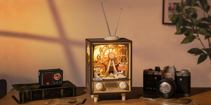 Robotime Rolife Sunset Carnival Series DIY Wooden Puzzle Music Box Model Kit AMT01 AMK81 AMK63