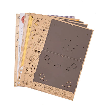 Robotime Rolife Sunset Carnival Series DIY Wooden Puzzle Music Box Model Kit AMT01 AMK81 AMK63