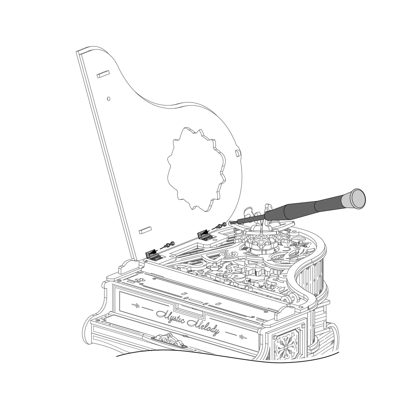 Robotime Rolife Sunset Carnival Series DIY Wooden Puzzle Music Box Model Kit AMT01 AMK81 AMK63