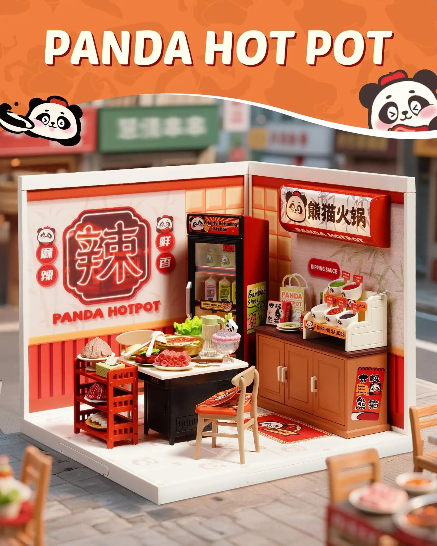 Rolife Hong Kong Bites Cafe Miniature House 3D Puzzle DIY Model Kit DW021 DW022 DW020