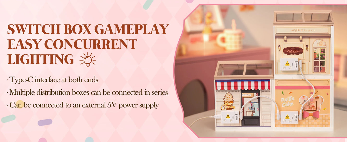 Robotime Rolife Super Creator Series DIY Miniature Dollhouse Model Kit DW019B DW018B DW017B